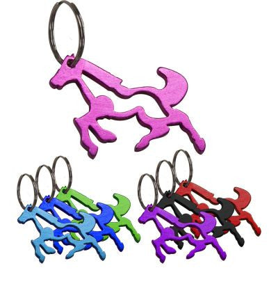 2.5" Aluminum horse key chain and bottle opener.