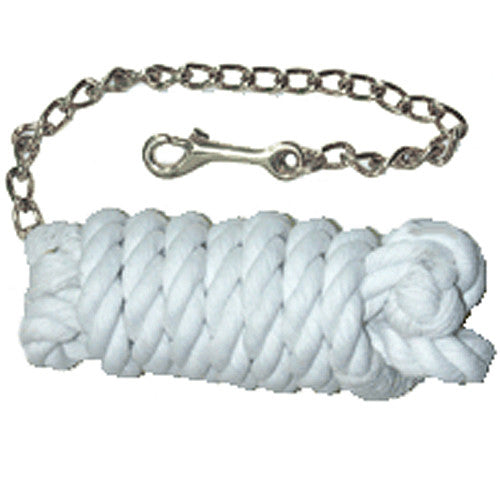 White Cotton Lead Rope w/nickel Plate Chain – Dark Horse Tack Company