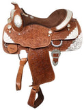 16" Fully tooled Double T show saddle.