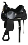 14" Double T  Nylon Cordura Saddle with Suede Leather Seat and Leather Jockeys.
