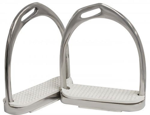 Showman ® 4 3/4" stainless steel offset English irons with white pads