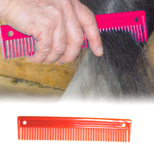10" Plastic Mane Comb - Red