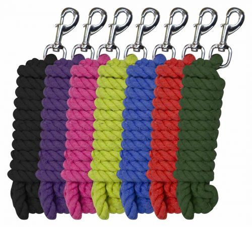 10' braided cotton lead with swivel bolt snap