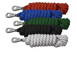 0.75" x 10' braided cotton lead with bull snap
