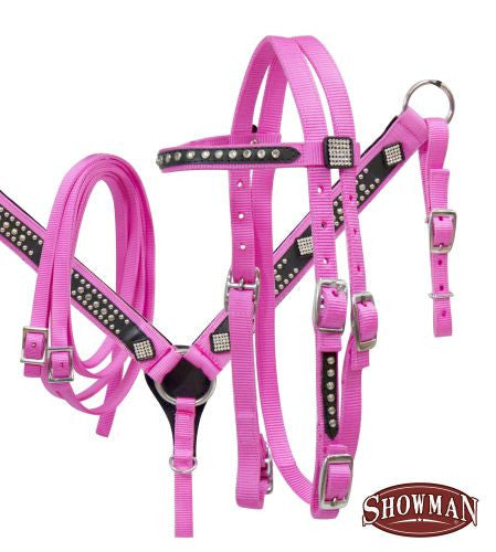 Showman ® Pony size bling headstall and breast collar set.