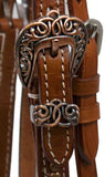 Showman ® V Style Browband Headsall with Celtic Knot Conchos and Hardware.