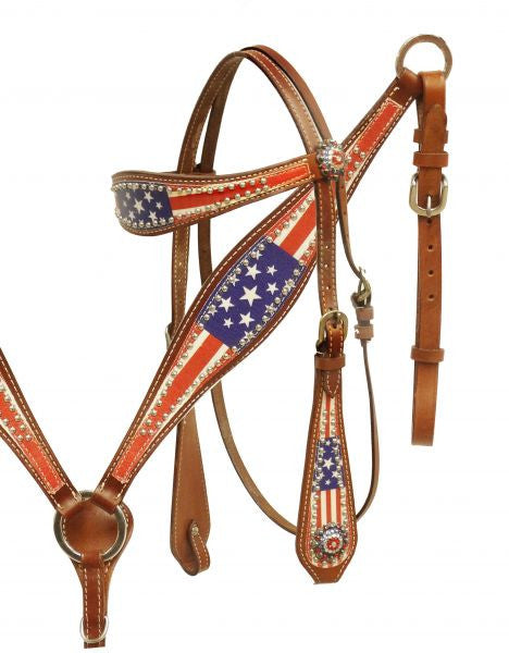 Showman® American Patriot headstall and breast collar set.