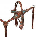 Showman ® " Copper Patina" Headstall and breast collar set.