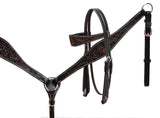 Showman ® Argentina cow leather headstall and breast collar set.
