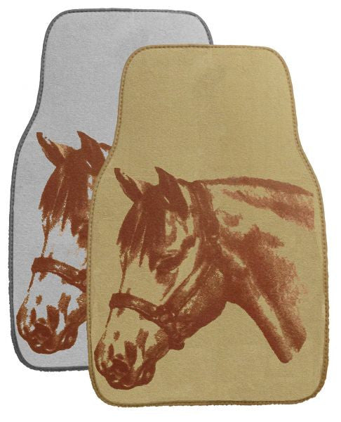 26" X 17" Equine floor mats for car or truck. Sold in pairs.