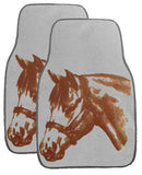26" X 17" Barrel racer floor mats for car or truck. Sold in pairs.