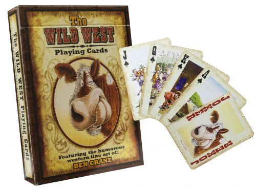 The Wild West Playing cards, illustrated by Ben Crane Sold in display packs of 12, priced individually.