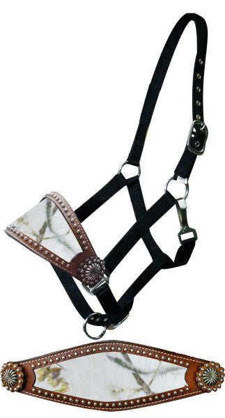 Showman ®   Adjustable nylon bronc halter with winter camo noseband.