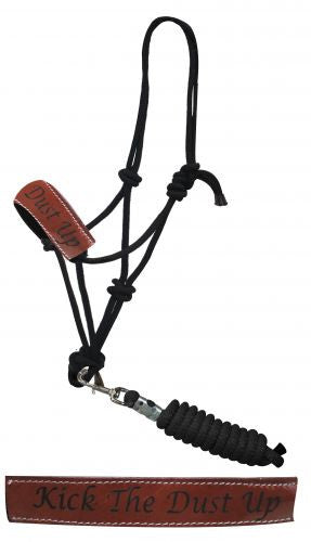 Showman ® "Kick The Dust Up" rope halter.
