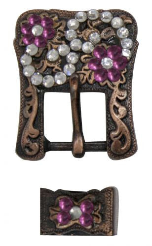 Showman ® Vintage style crystal rhinestone replacement buckle.