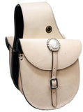 Showman™  top grain leather saddle bag with single buckle closure.