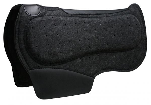 Showman™ 28" x 31" Airflow felt barrel saddle pad with shock foam bars.