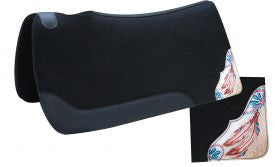 Showman ® 32" X 31" Contoured black felt pad with painted dream catcher.