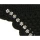 Crochet Fly Veil with White Crystal Flower Rhinestones
