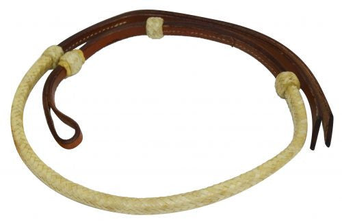 Showman ® 4 ft rawhide braided leather Over & Under whip