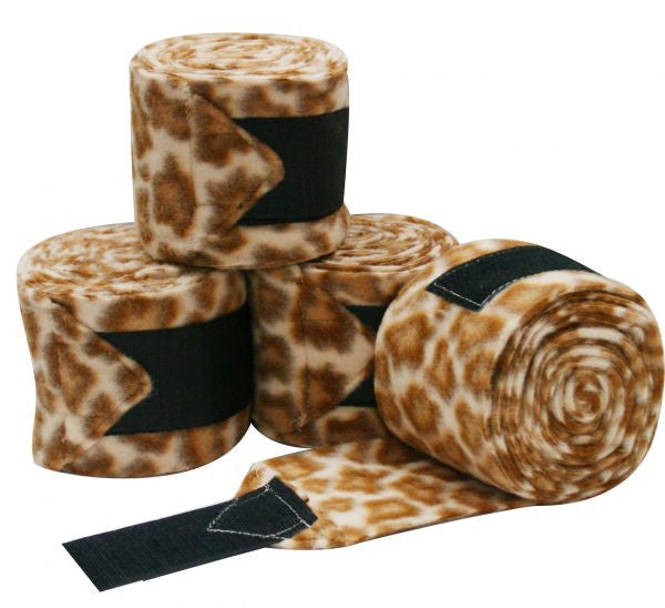 Fleece Cheetah Print Polo Wraps