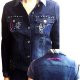 2kGrey Ladies Denim Embroidered Jacket