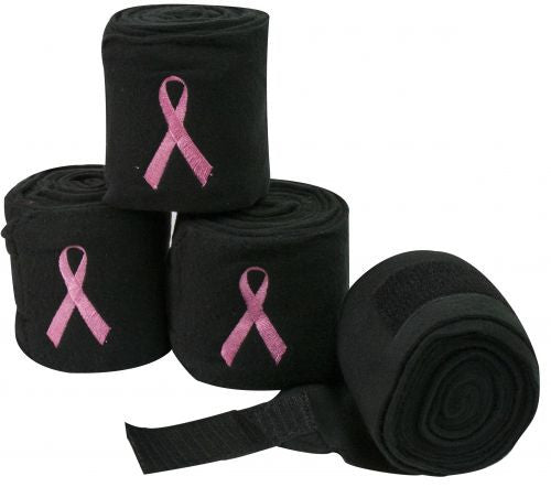 Fleece pink ribbon polo wraps