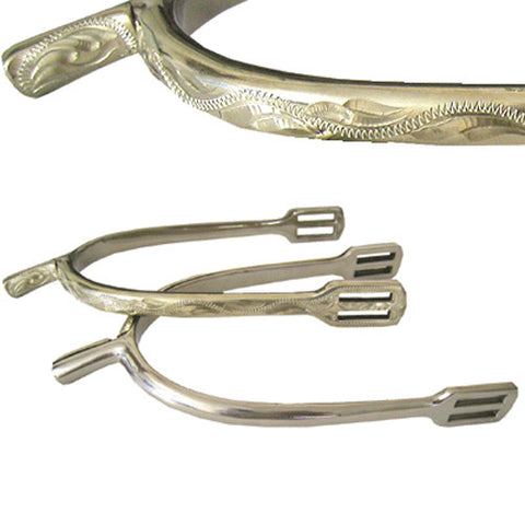 Engraved Prince of Wales Spurs - Mens 3/4"