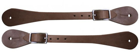 Ladies/Youth Oiled harness leather spur straps. Sold in pairs.