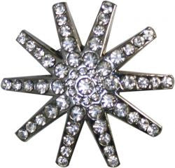 Showman™ Silver Spur Rowel Concho Accented with Crystal Rhinestones.
