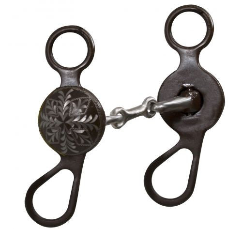 Showman ® 5" Brown Steel Concho Bit with Dogbone Mouth.