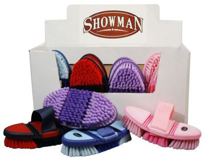 Showman™ Soft touch, double jointed flexible handled brush with adjustable nylon hand strap.