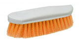 Color pack of 10 stiff bristle brushes. Stiff bristles on an oval base. Measures 3" wide and 9" long. Shipped in packs of 10.