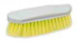 Color pack of 10 stiff bristle brushes. Stiff bristles on an oval base. Measures 3" wide and 9" long. Shipped in packs of 10.