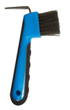 Brush hoof pick with grip dots meaures 6" long