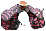 Showman™ Zebra design nylon cordura insulated horn bag with velcro closure