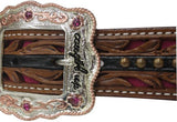 Showman ® Ladies Size " Cowgirl Up" Belt Spur Straps.