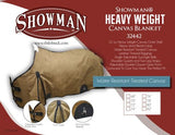 Showman HEAVY WEIGHT 22oz Water Resistant Treated Canvas Blanket