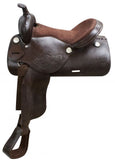16" Economy western saddle with floral tooling.
