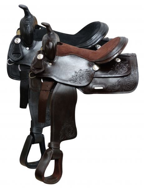 16" Economy Style Saddle with suede leather seat.