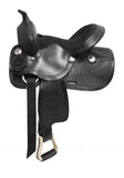 13" Economy western style saddle with suede leather seat.