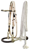Showman™ Fine quality rawhide core show bosal with a cotton mecate rein.