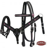 Showman ® Pony size nylon bling headstall and breast collar set.