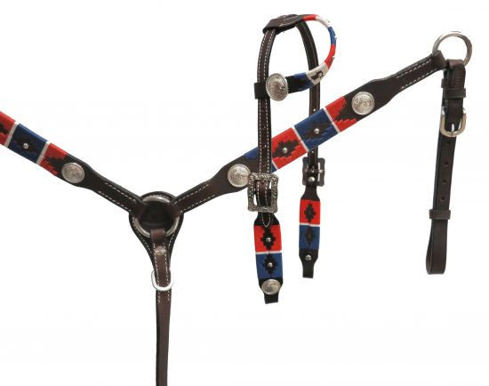 Showman ® PONY wrap embroidered headstall and breast collar set.