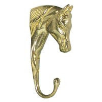 Solid Brass 3-D Horse Head Hook
