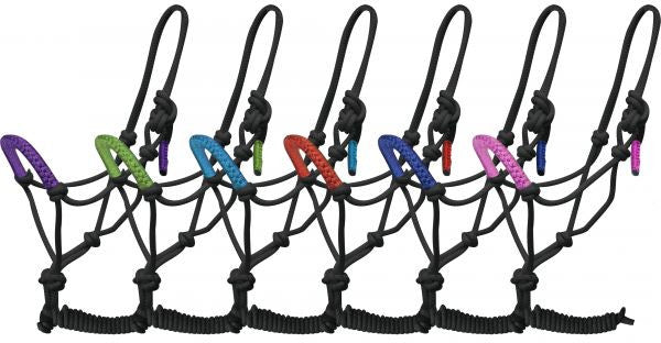 Showman Cowboy Knot Rope Halter with 7' Lead