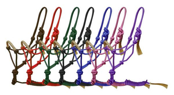 Cowboy knot halter with matching 8' lead.