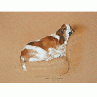 Sally Mitchell Fine Art Dog Prints - The Comfort Zone