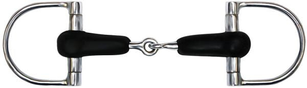Showman™ stainless steel dee ring bit with rubber mouth.