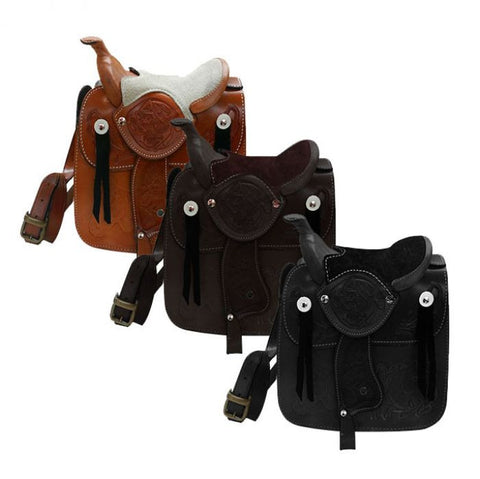 Leather saddle purse